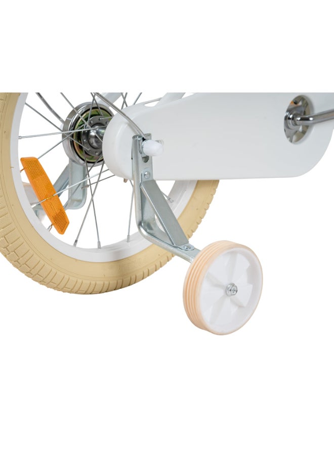RIZZ Platinum Junior Classic 12-Inch Kids Bike | 12-Inch Wheel Size | Adjustabe Seat | Training Wheels | White - Image 2